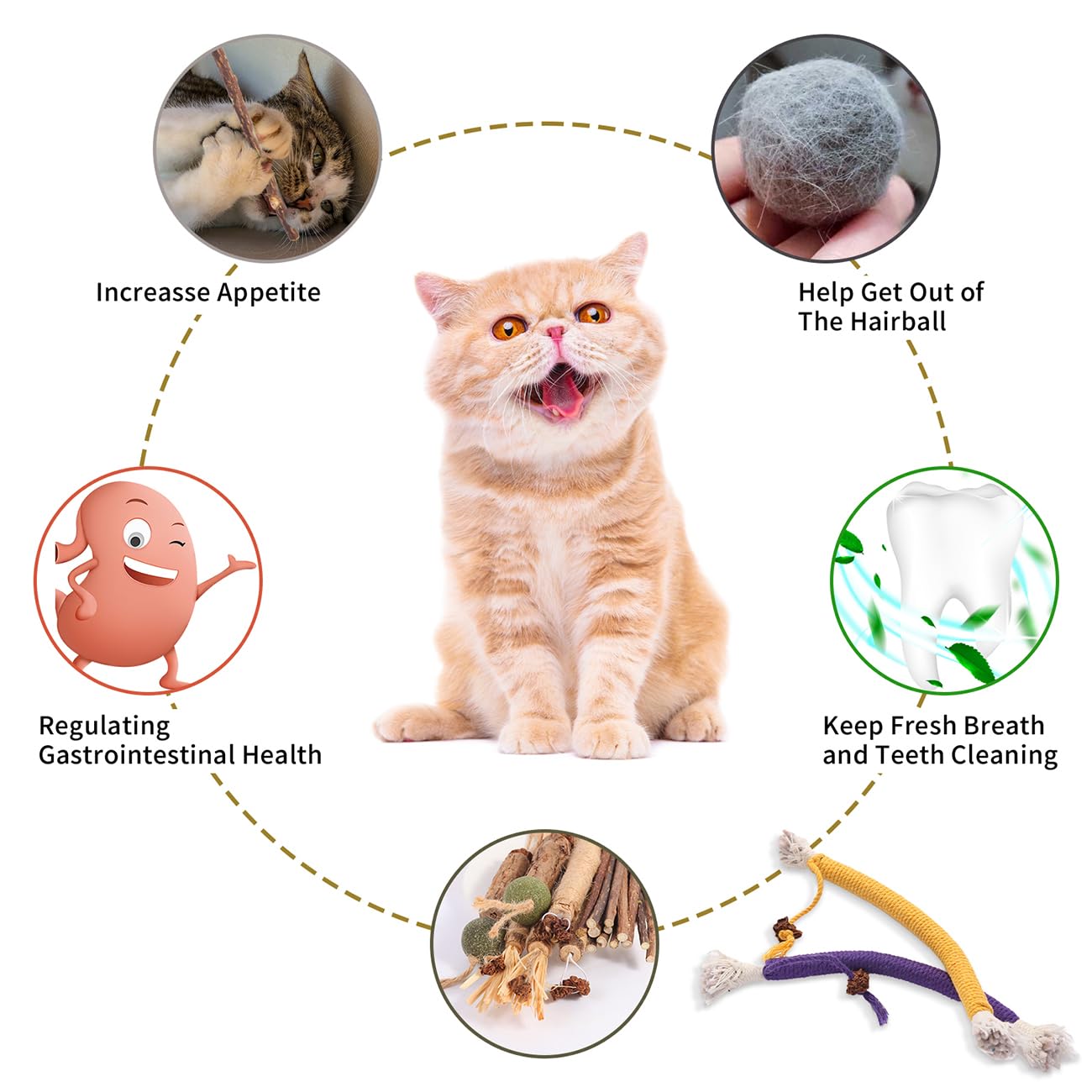 Kyouki sisal rope detail, sturdy design for interactive tugging and chewing.