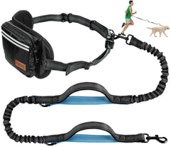 Kytely hands-free leash with zipper pouch for hands-free control and on-the-go storage