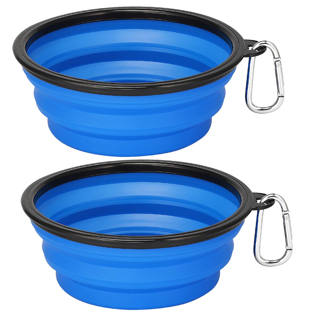Kytely large collapsible dog bowls blue pack - travel-ready for outdoors and pets.