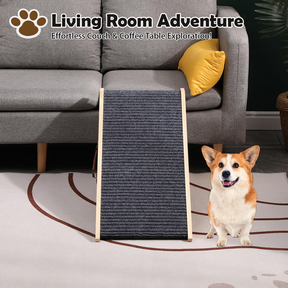 KYUYAO6 built-in-handle dog ramp close-up for easy transport.