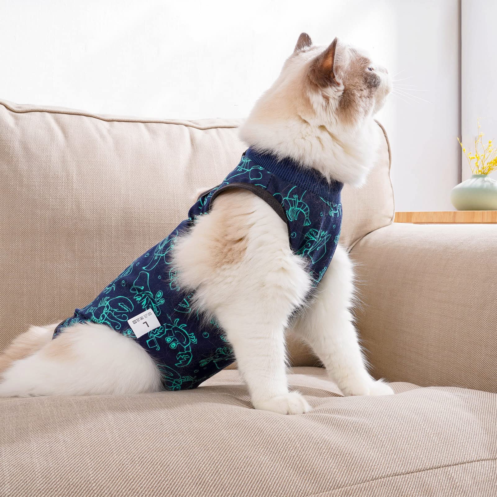 kzrfojy cat surgery recovery suit size chart for L helps choose proper weight-length fit