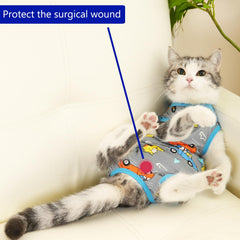 kzrfojy cat recovery pajama gray tummy protection supports comfortable movement