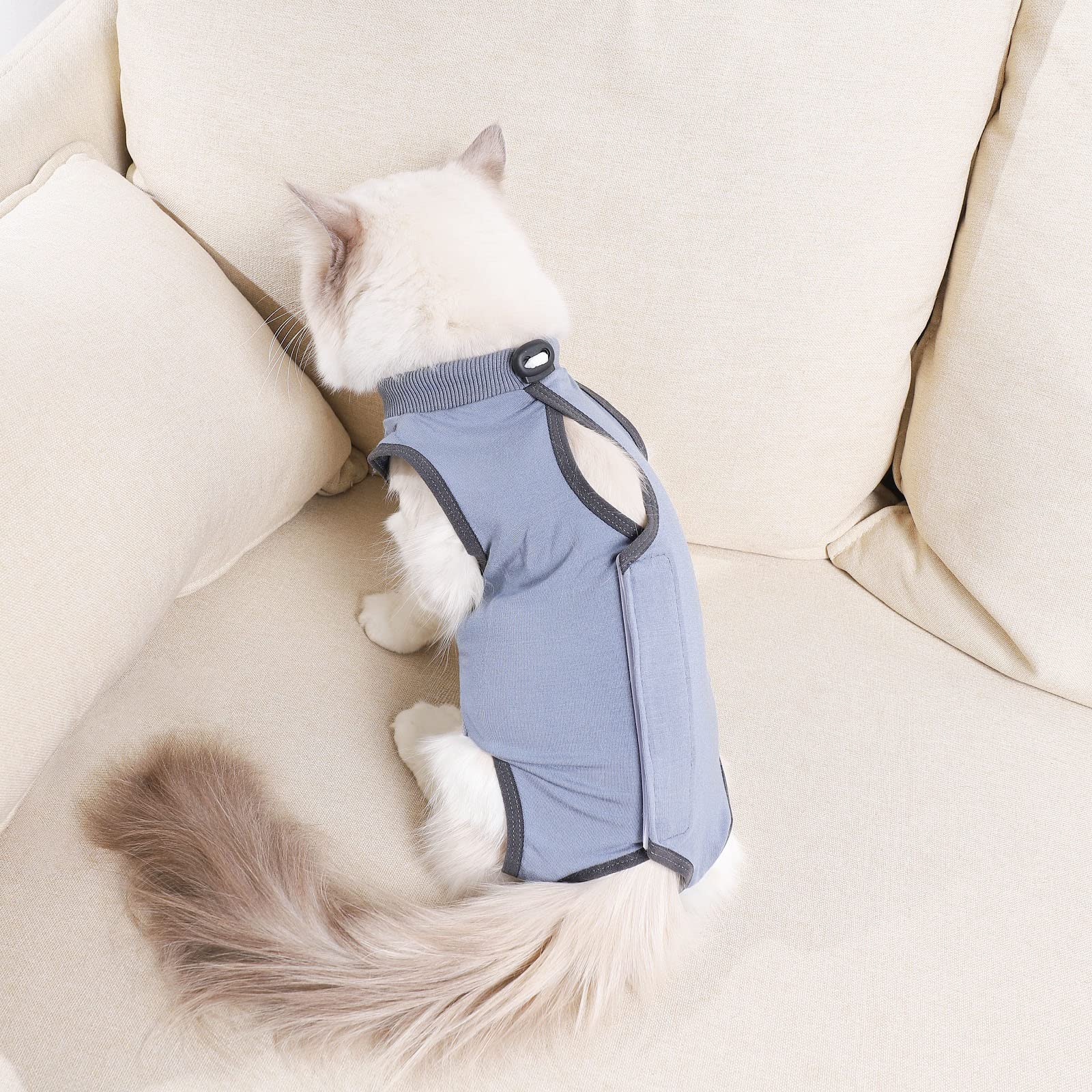 Kzrfojy Cat Surgery Recovery Suit litter-box compatibility confirms routine use