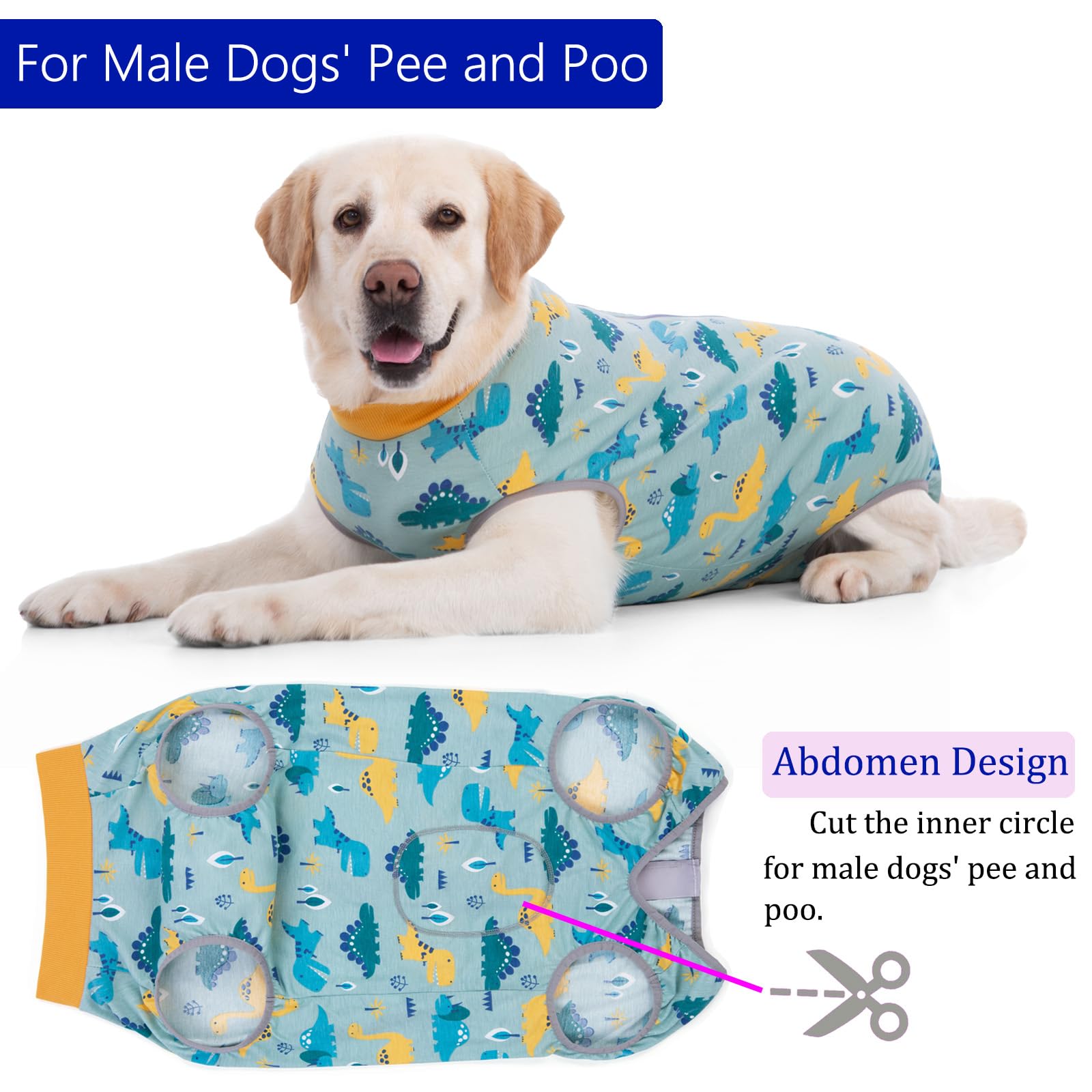 Kzrfojy dog surgery recovery suit worn after surgery supports healing without restraint