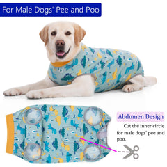 Kzrfojy dog surgery recovery suit worn after surgery supports healing without restraint
