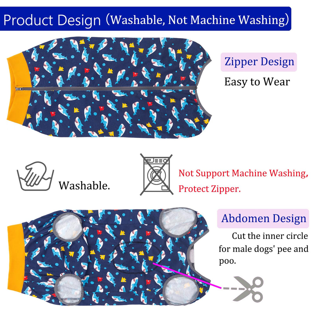 kzrfojy easy on off dog suit for quick dressing