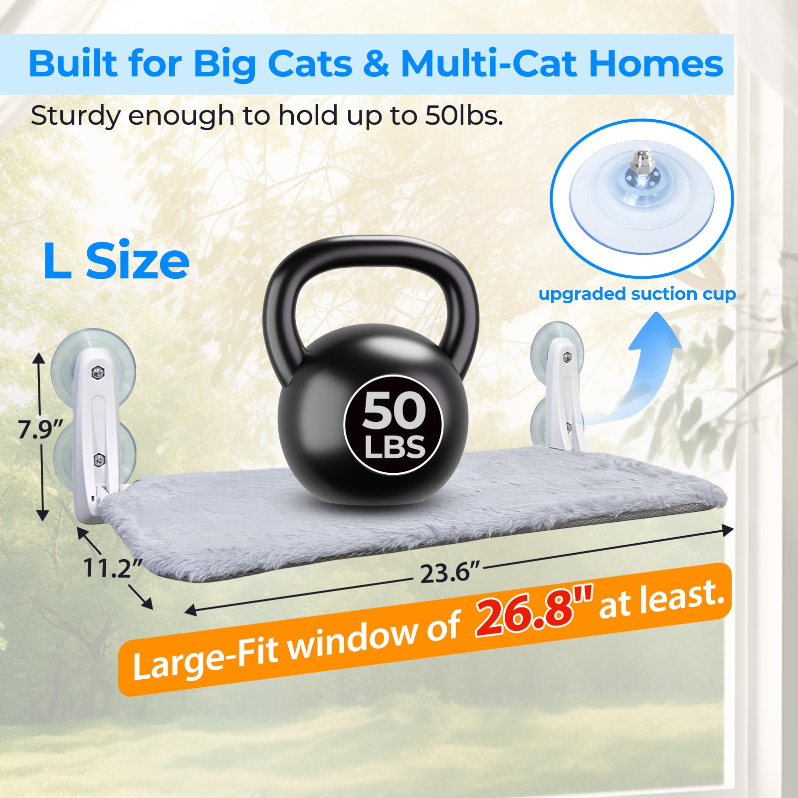 L&amp;W BROS cat window perch enables quick three-minute installation