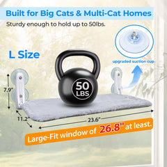 L&amp;W BROS cat window perch enables quick three-minute installation