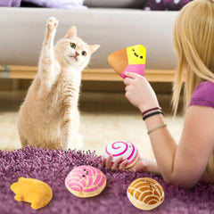 L1rabe Mexican catnip stuffed toys pan-dulce-2 for kitten curiosity and gentle nuzzles.