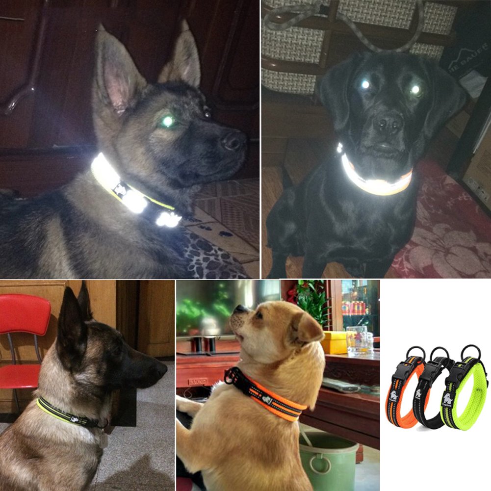 La La Pet Creation Core Reflective Dog Collar pink XS size guidance helps with proper fit