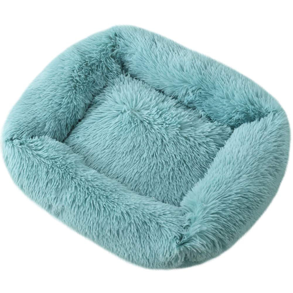 La La Pet Donut Bed top view shows plush nest and raised rim for secure, restful sleep.