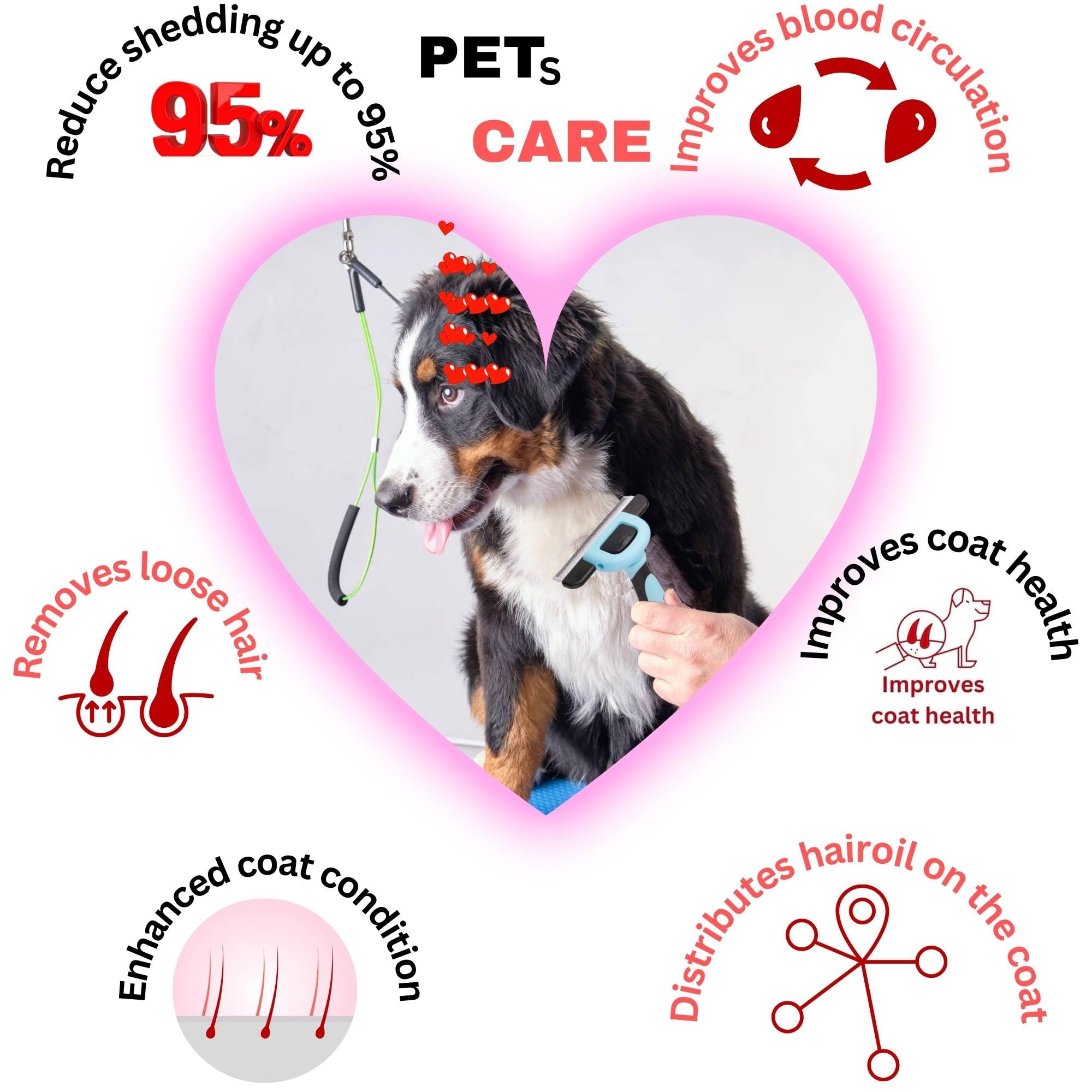 LAADI deshedding tool suitable for all hair types across dogs and cats.