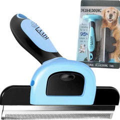 LAADI deshedding tool with brush head reduces shedding up to 95% in minutes.