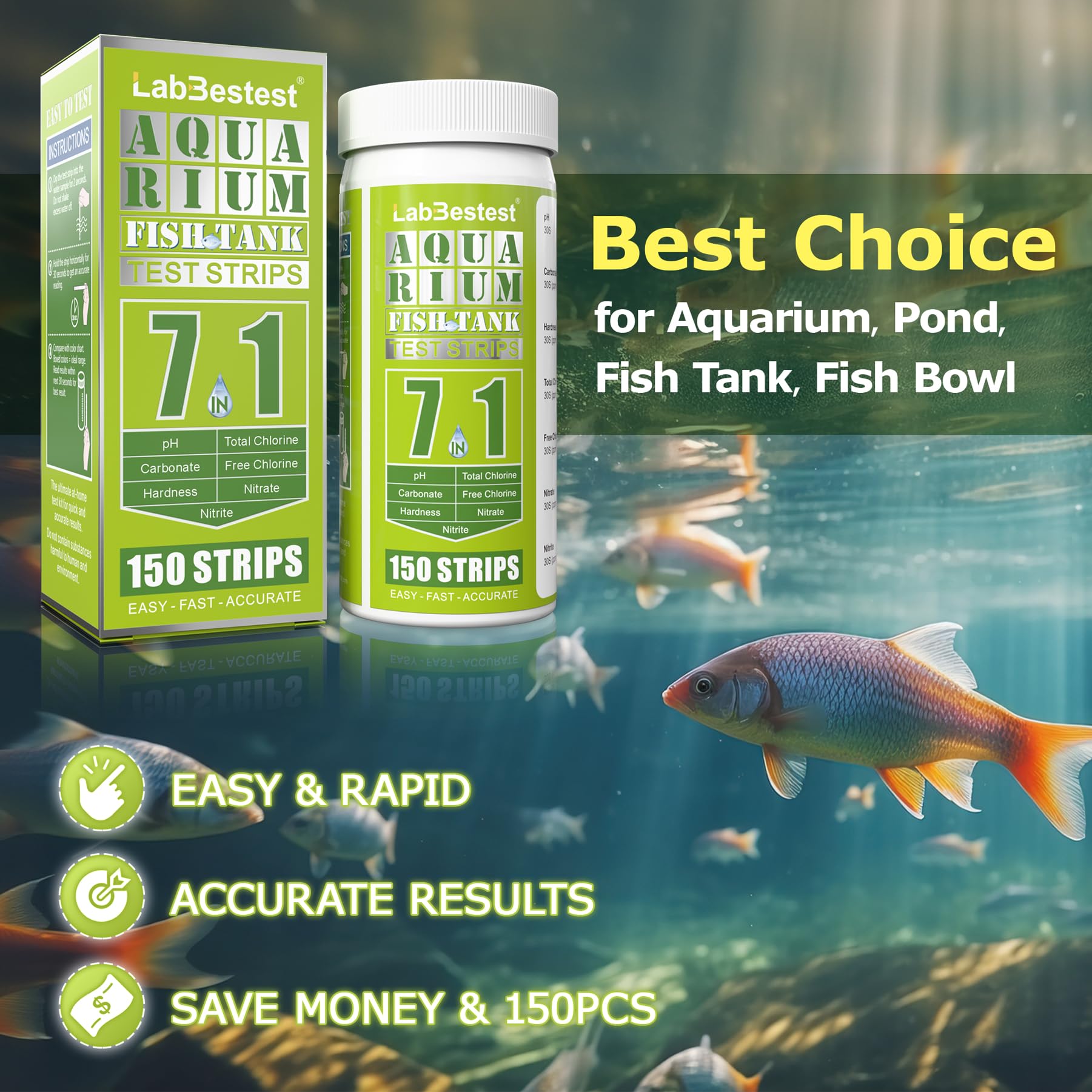 LabBestest nitrate nitrite quick check helps prevent spikes and maintain clarity.