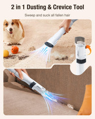 LABIGO Dog Grooming Vacuum grooming brush removes loose hair for smoother fur.