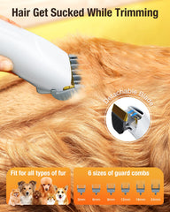 LABIGO Dog Grooming Vacuum clipper head with guide combs for precise trimming.