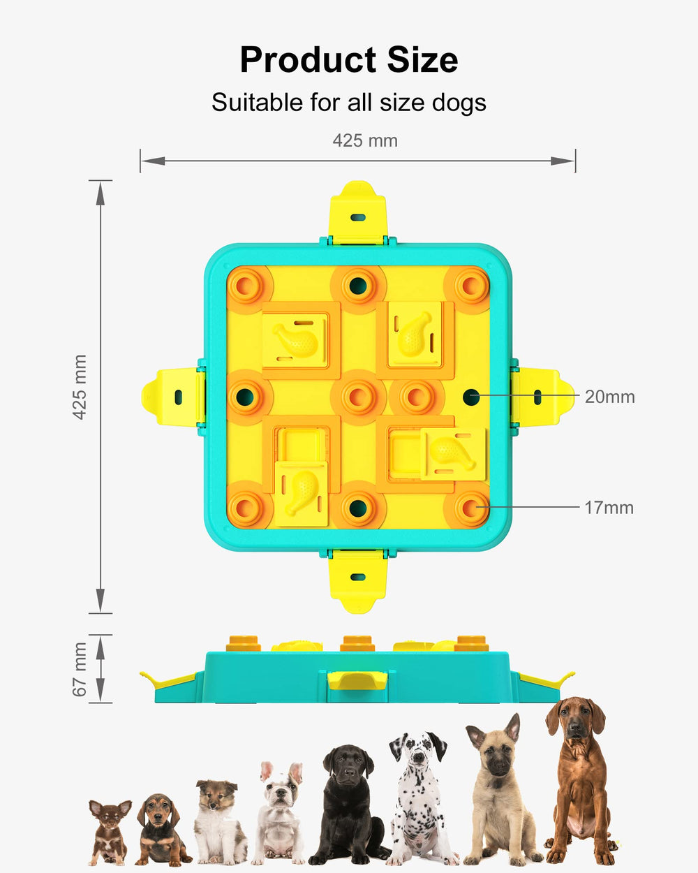 LACCEN dog puzzle toy safe-abs-5 uses non-toxic materials for safe play.
