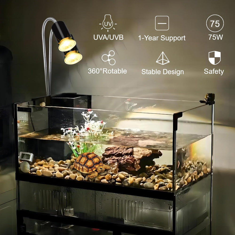 Lachesan Turtle Heat Bulb 75W UVA creates a cozy basking area in terrariums.