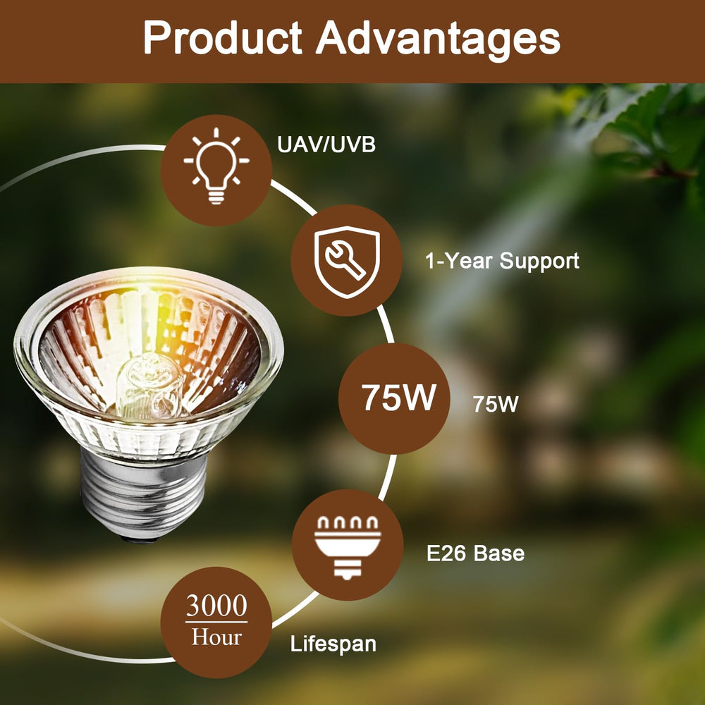 Lachesan Turtle Heat Bulb 75W UVA fits standard E26 sockets in turtle tanks.