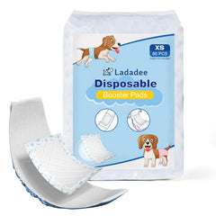 Ladadee disposable dog diaper liners pack—80pcs for affordable overnight protection.