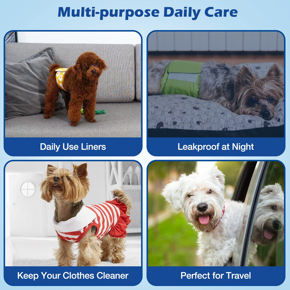 Ladadee compatibility dog diaper liner works with male/female wraps and outfits.