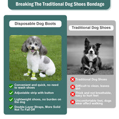 Ladadee paw socks protector packaging highlights convenient disposable solution.