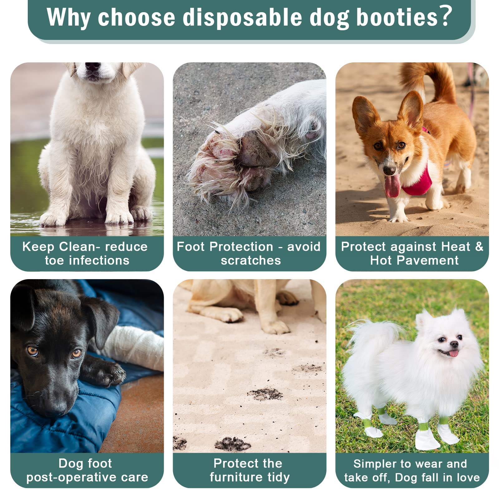 Ladadee easy-dispense pack of booties for quick replacements.