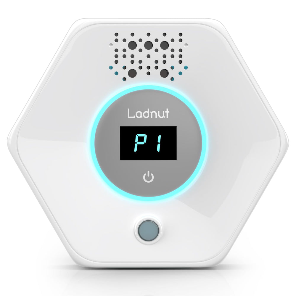 Ladnut cat-litter-odor-remover-sensor shows real-time monitoring for fresher air in busy homes.