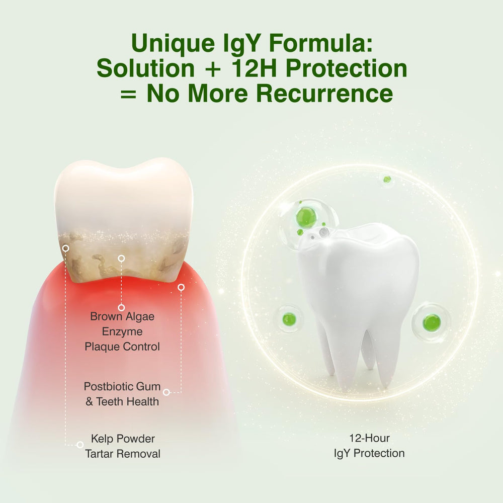 Ladnut powder scoop demonstrates simple single-step daily dental routine.