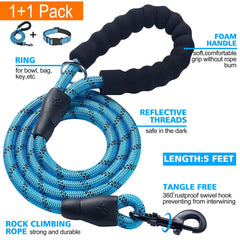Ladoogo breathable nylon collar featuring a quick-release buckle for easy on-off.