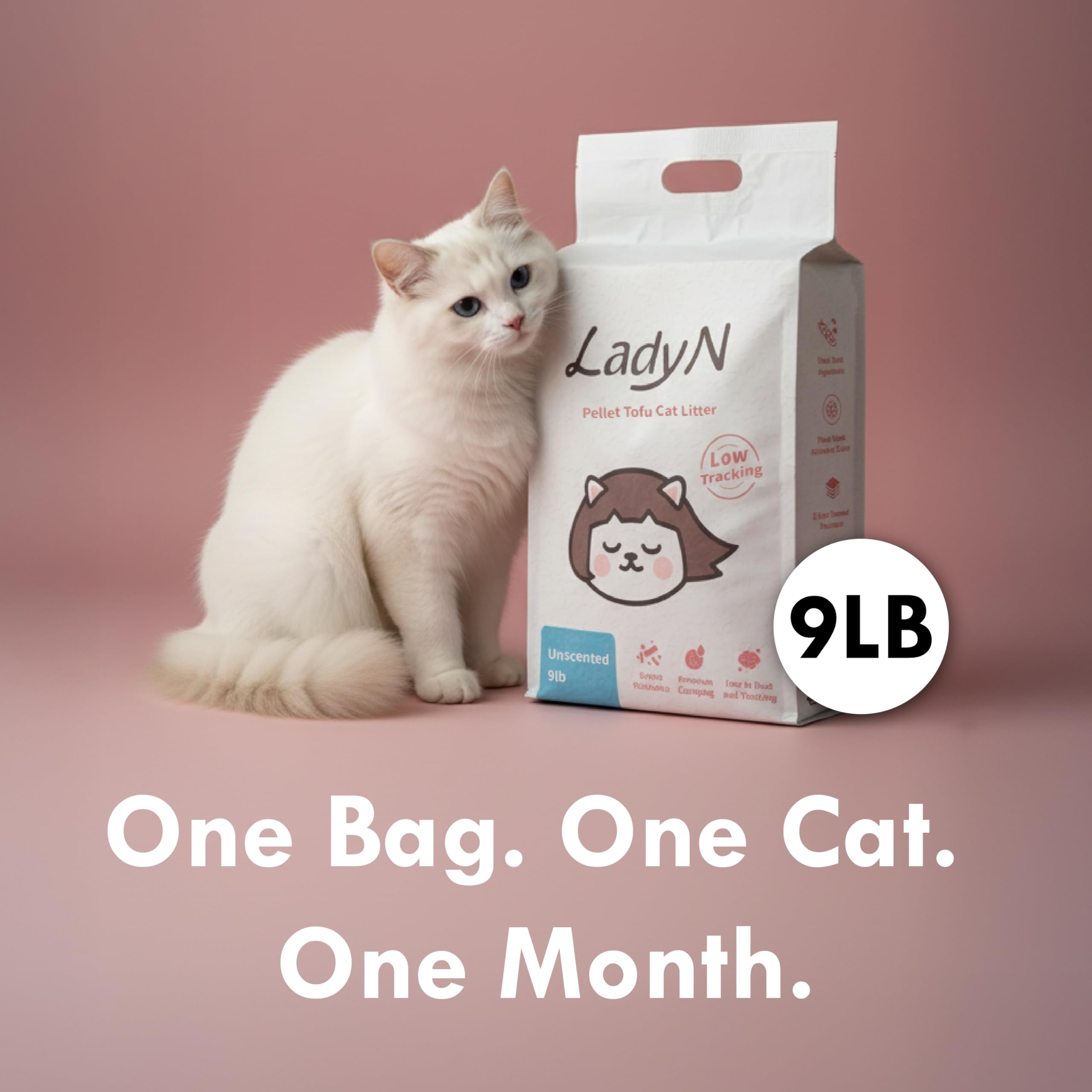 Lady N Cat Attract Tofu Litter plant-based pheromones for calming ambiance