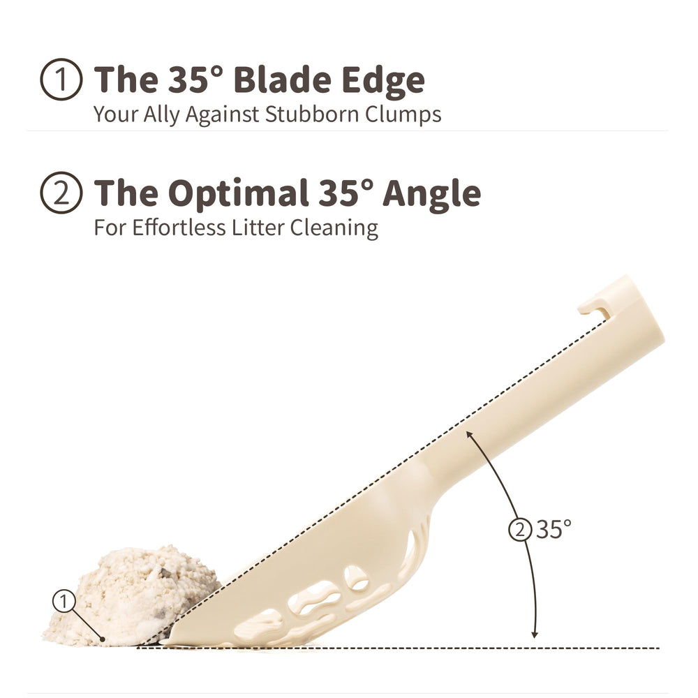 Lady N Infinity Scoop angled blade at 35 degrees for easy scooping.