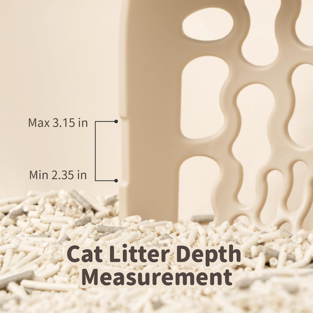 Lady N Infinity Scoop curved edge fits smoothly along the litter box.