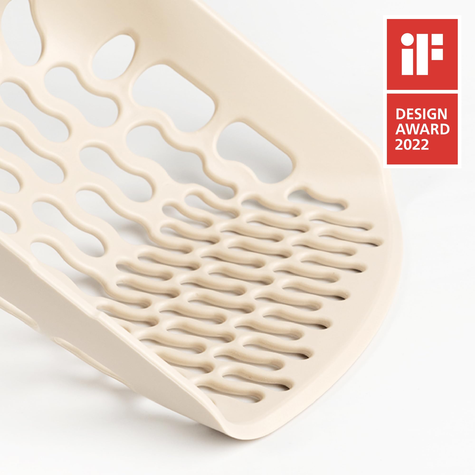 Lady N Infinity Scoop features durable ABS construction for lasting use.