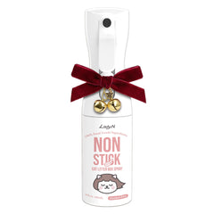 Lady N non-stick spray bottle showing quick four-step application for easy litter box maintenance