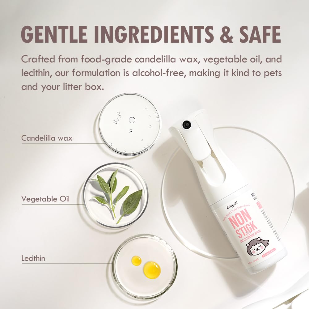 Lady N tofu litter compatibility showing enhanced non-stick performance with tofu litter for easier cleaning