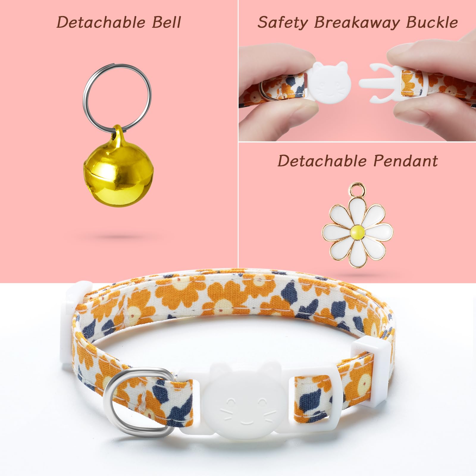 LAFAYI adjustable 18-30cm collar fits most cats comfortably.