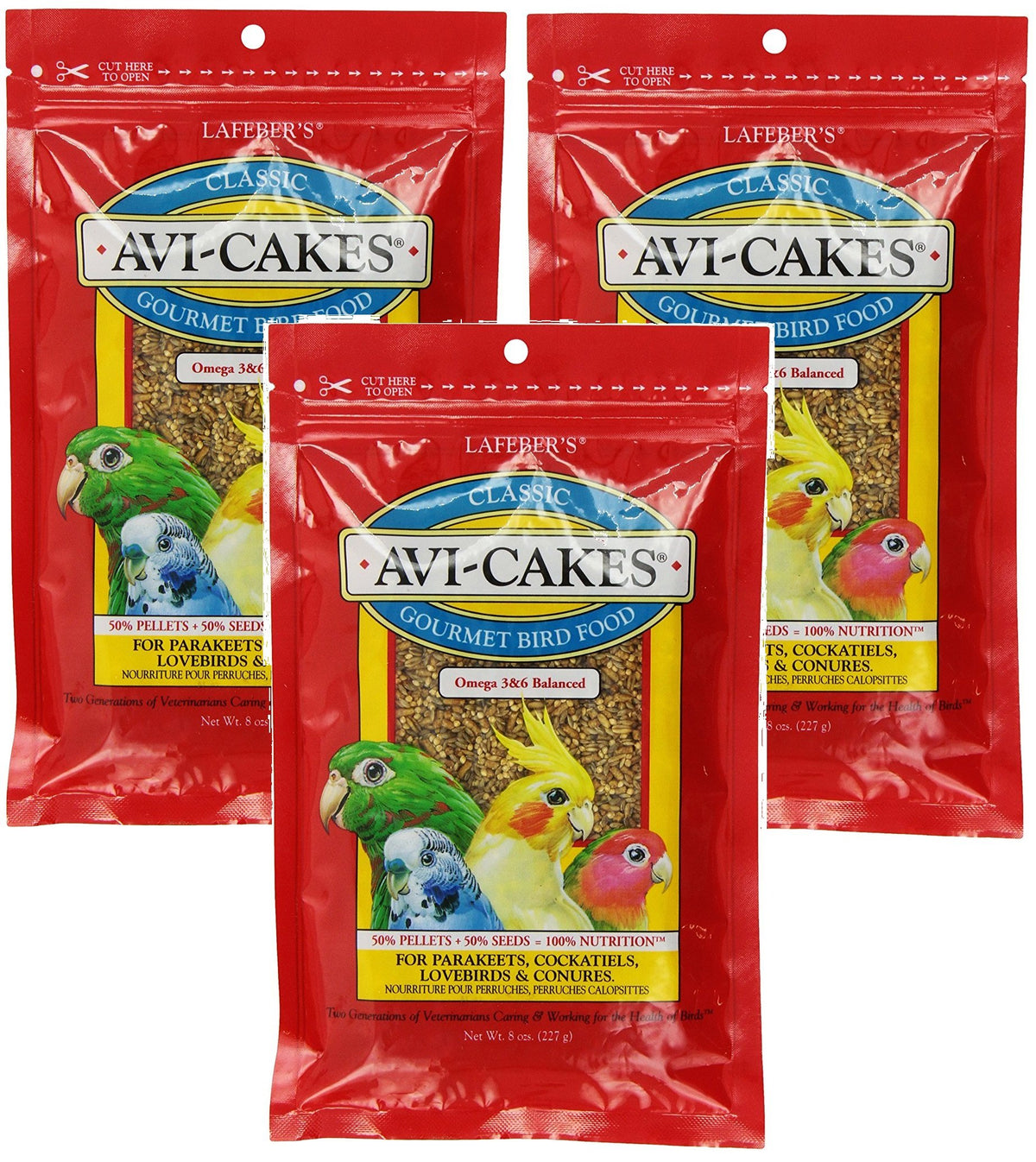 Lafeber's Avi-Cakes Original Flavor cake squares for birds, a tasty chewy training treat.