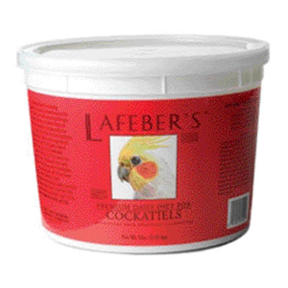 LAFEBER'S cockatiel pellets 5 lb bag provides balanced daily nutrition.