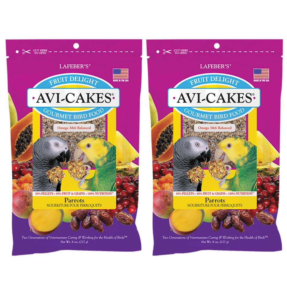 LAFEBER'S Fruit Delight Avi-Cakes foraging setup promoting enrichment during mealtime