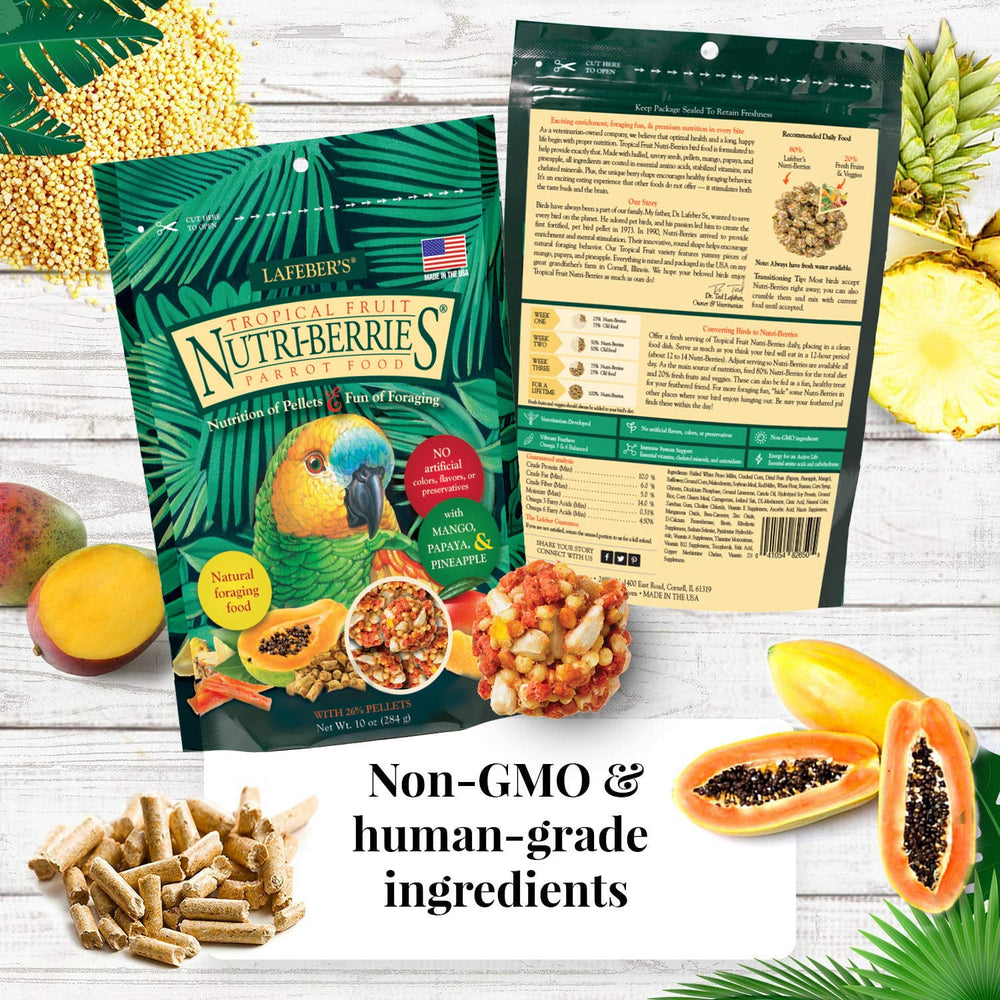 LAFEBER'S Nutri-Berries veggie flavor bag provides enrichment and daily meal options.