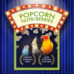 LAFEBER'S Popcorn Nutri-Berries popcorn closeup highlights crunchy texture ideal for enrichment.