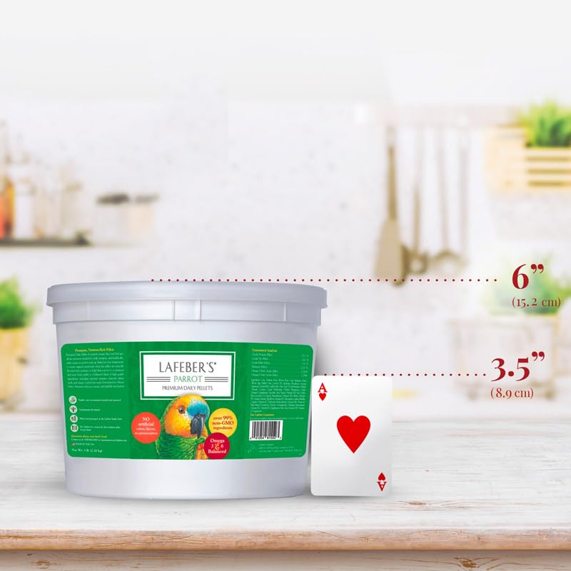 LAFEBER'S small-batch processing shown for fresh, gourmet parrot food