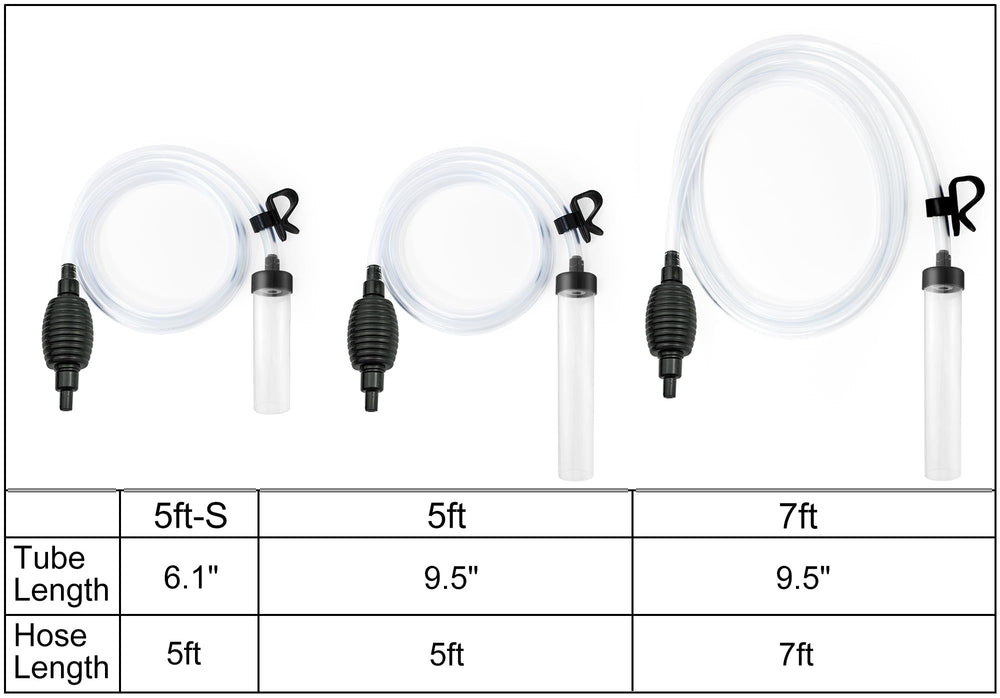 Laifoo 5ft clear hose shows kink-free durability for gravel siphoning.