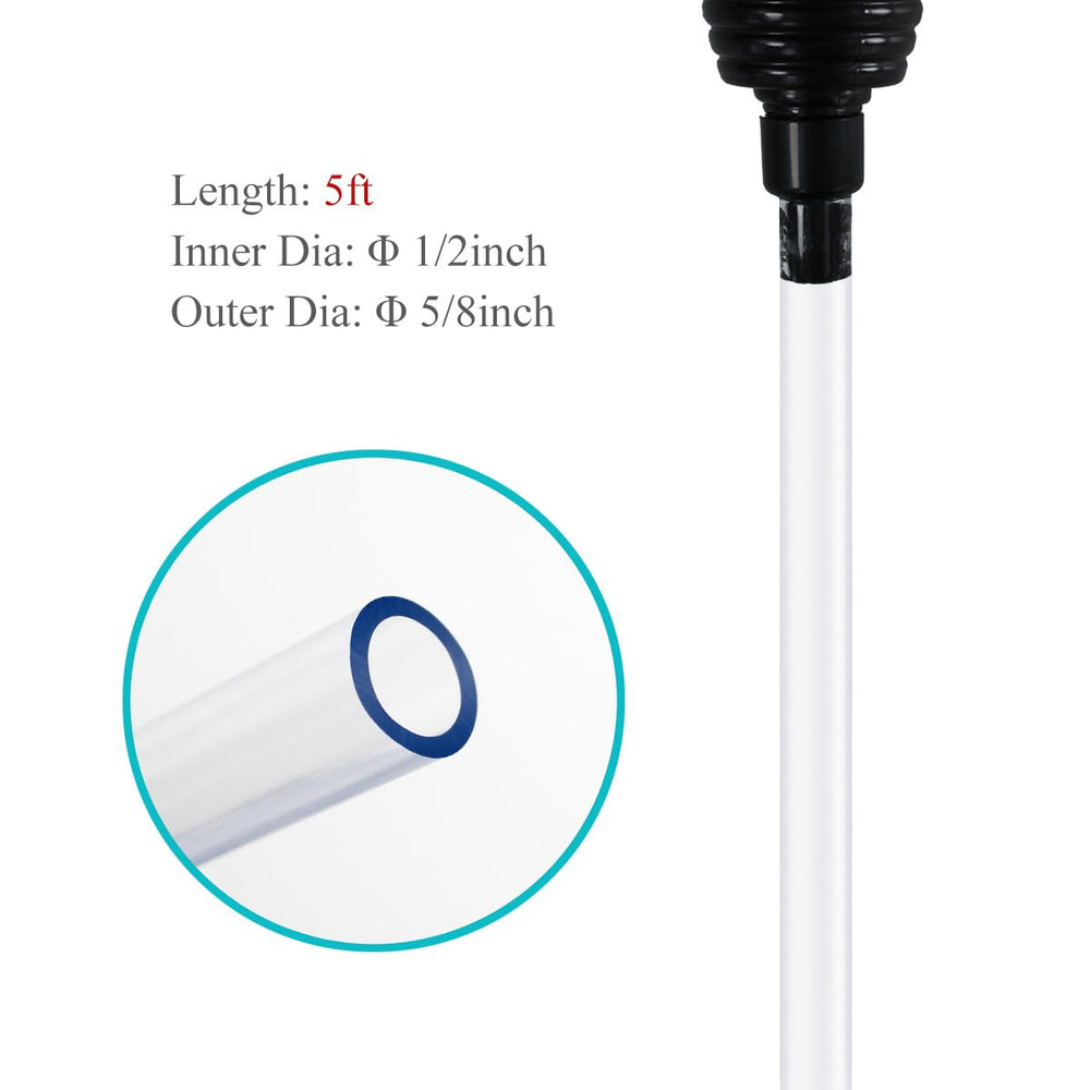 Laifoo clear elastic hose 5ft shows kink-resistant, durable intake for tanks.