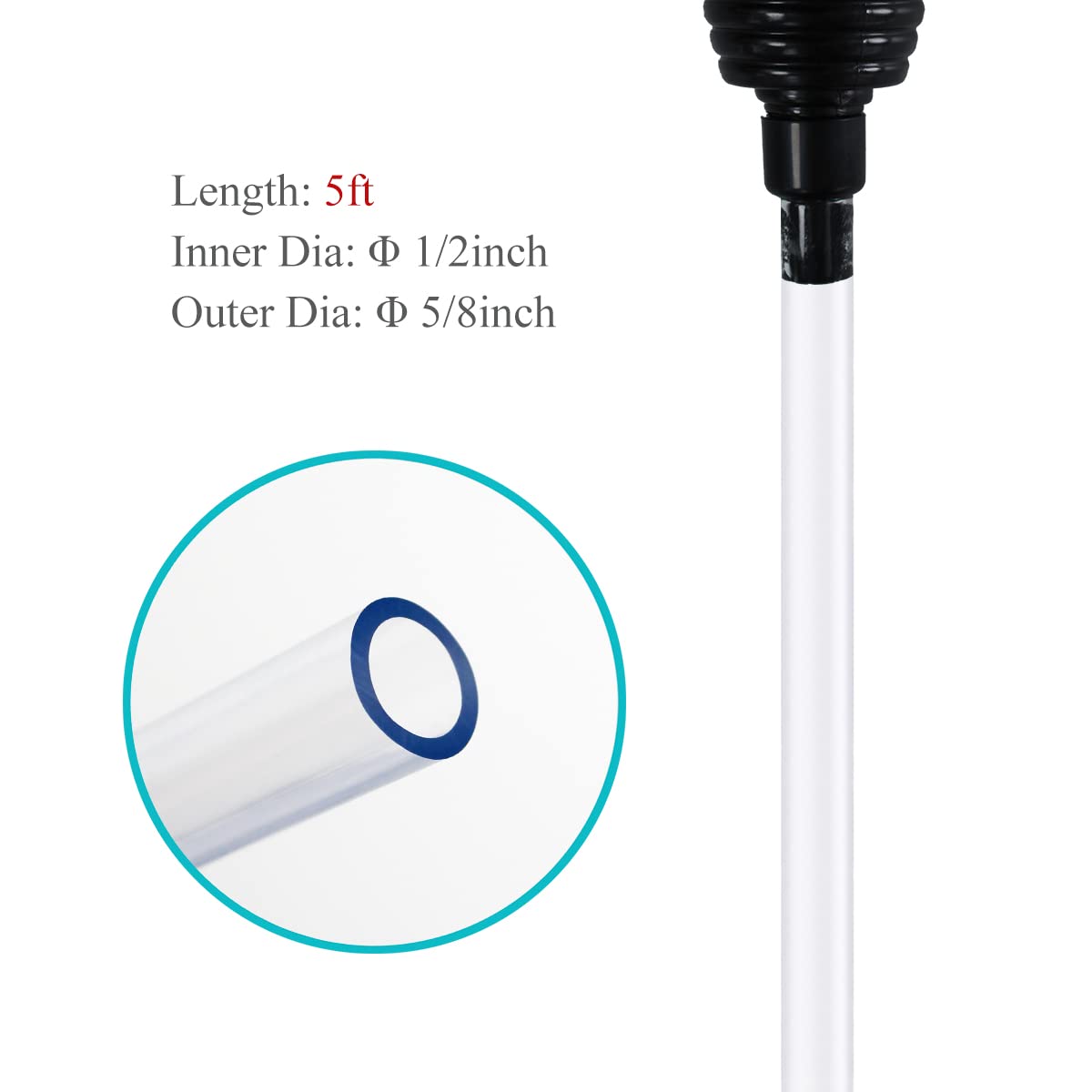 Laifoo siphon ball pinching-action starts water flow smoothly.