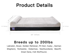 Laifug jumbo replacement cover fits 50x36x10 inch beds for easy upkeep.