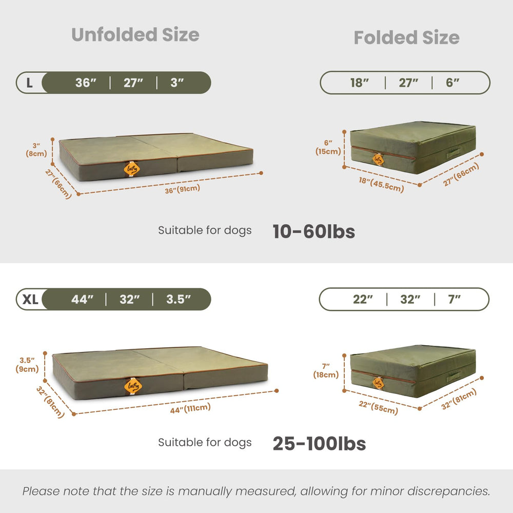 Laifug dog bed open-flat option enhances versatility for indoor and outdoor use.