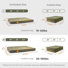Laifug dog bed open-flat option enhances versatility for indoor and outdoor use.