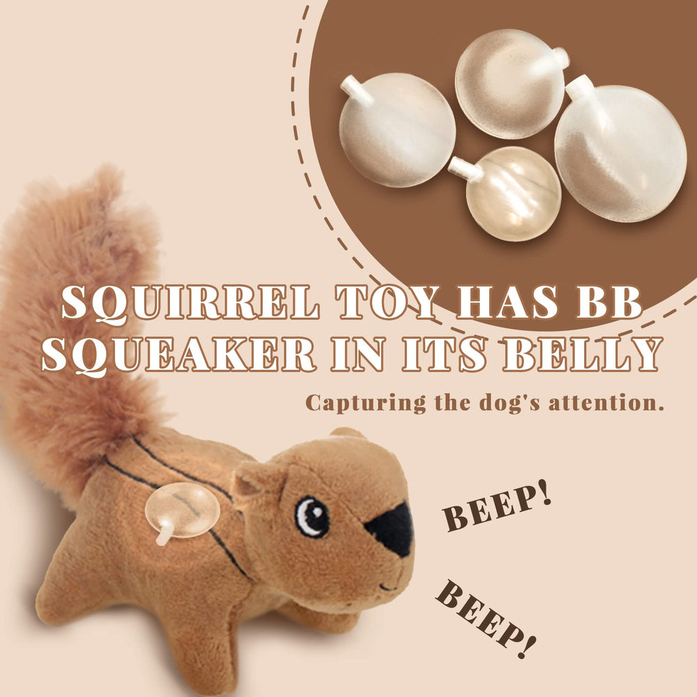 Laifug Hidden Squirrel Toy soft plush texture gentle on teeth.